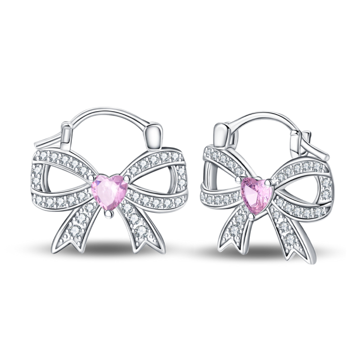 Aretes Moños Plateados