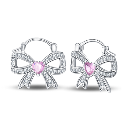 Aretes Moños Plateados