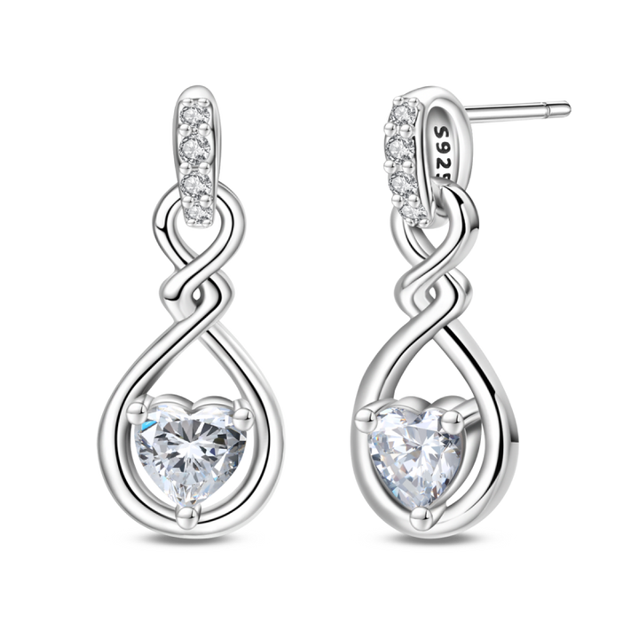 Aretes Plateados Corazon