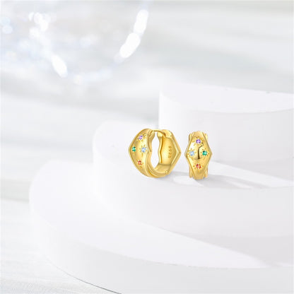 Aretes Irregulares Estrellas Multicolor