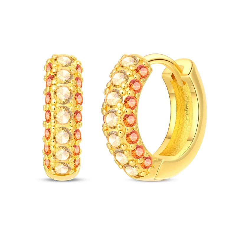 Aretes Dorado & Naranja