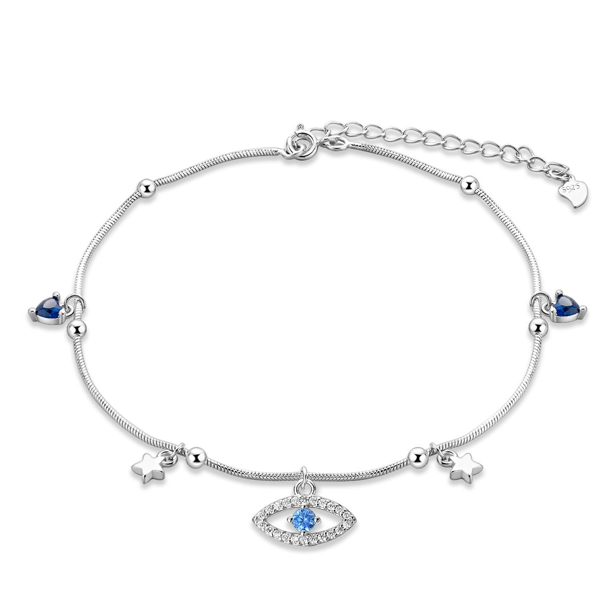 Tobillera Colgantes Azules