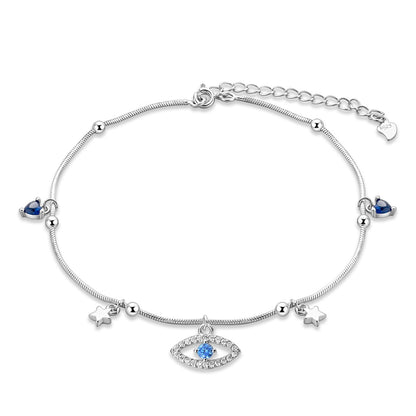 Tobillera Colgantes Azules