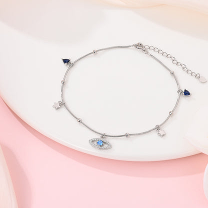 Tobillera Colgantes Azules
