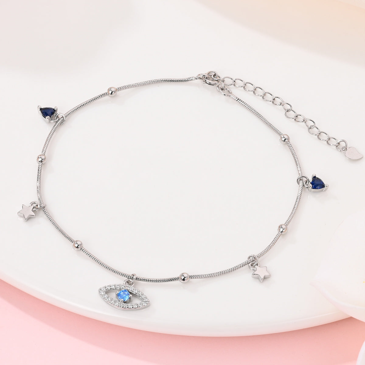 Tobillera Colgantes Azules
