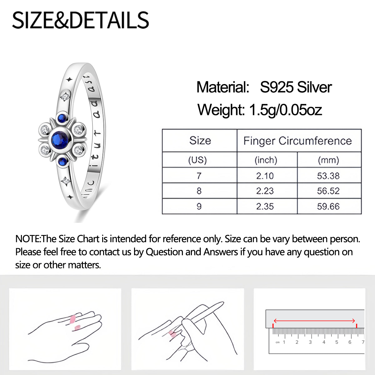 Anillo Piedra Azul