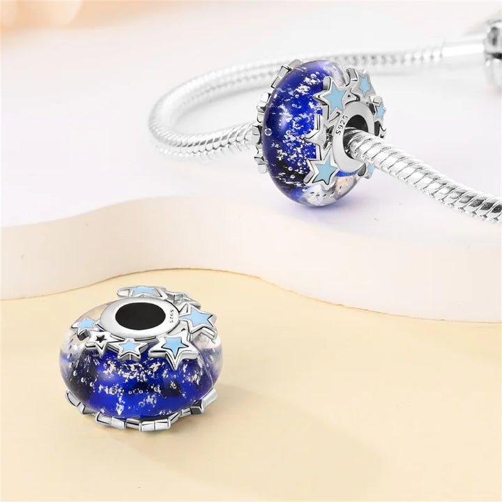 Charm Abalorio de Estrellas Azules