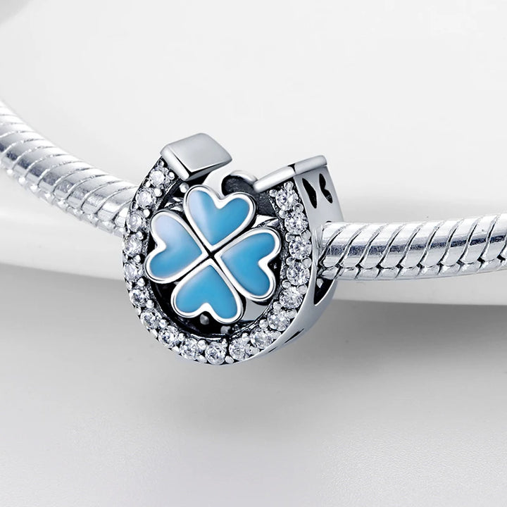 Charm Herradura & Trebol Azul