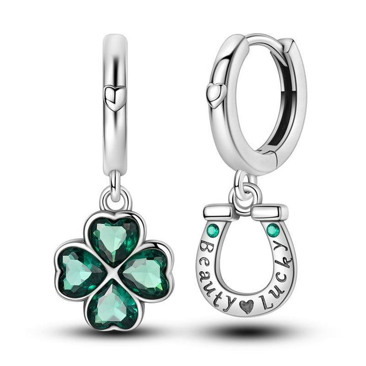 Aretes Trébol y Herradura Lucky