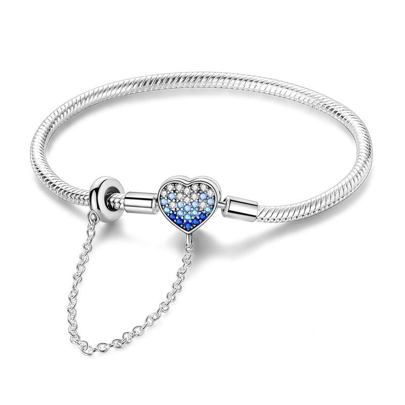 Pulsera Corazón Azul Celestial