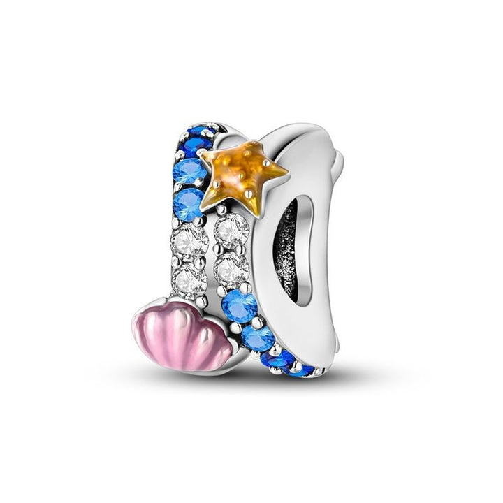 Charm Abalorio de Concha de Mar y Estrella