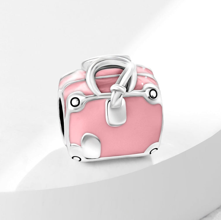 Charm Maleta Rosa