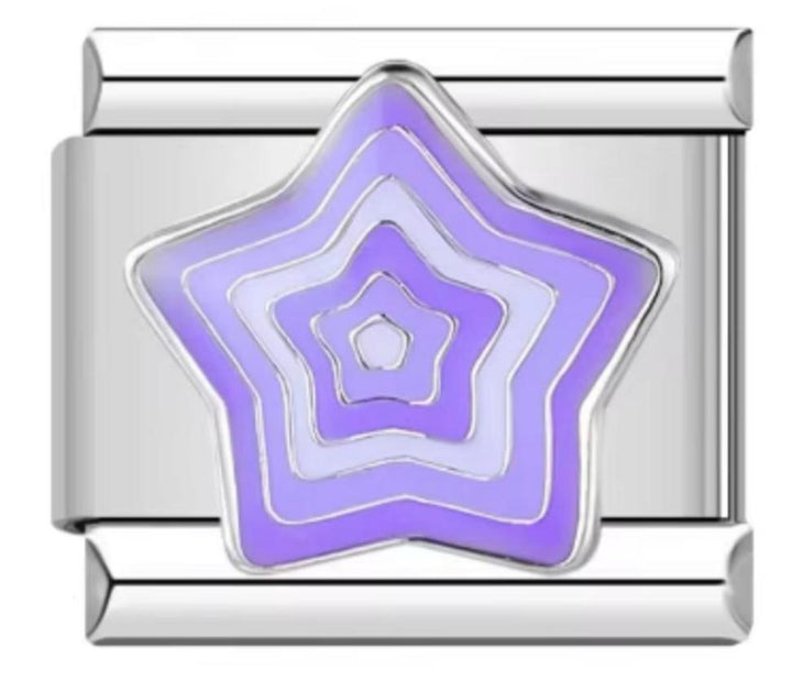 Charm Italiano Estrella Multicolor Morada