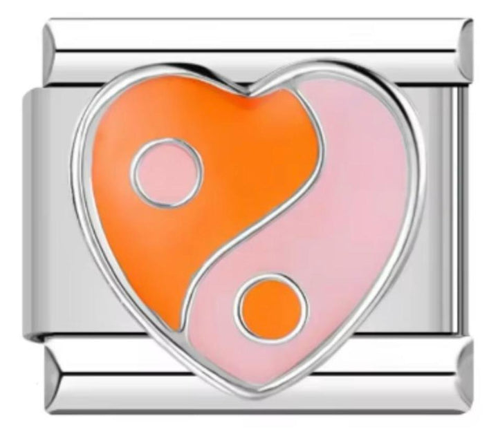 Charm Italiano Corazon Yin Y Yang
