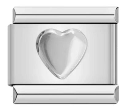 Charm Italiano Corazon Plateado