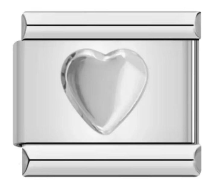 Charm Italiano Corazon Plateado