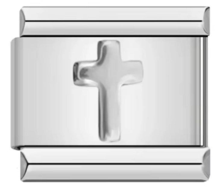 Charm Italiano Cruz Plateada