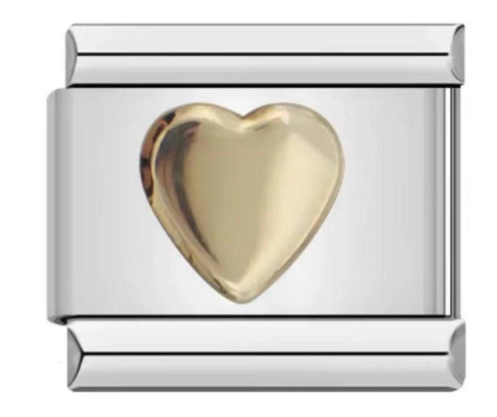 Charm Italiano Corazon Dorado Vertical