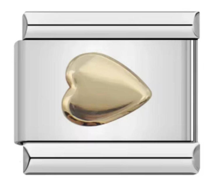 Charm Italiano Corazon Dorado Horizontal