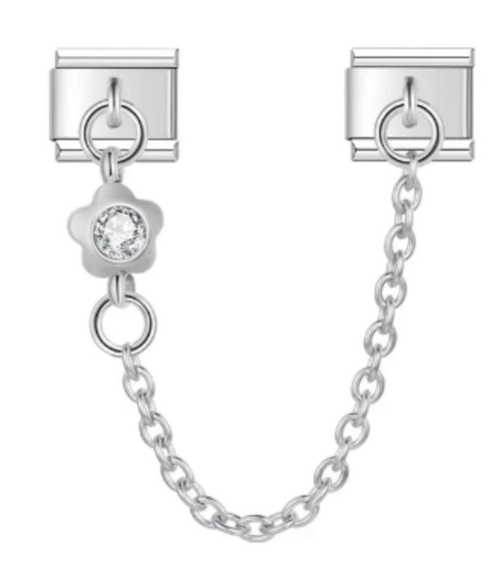 Charm Italiano Cadena Con Flor