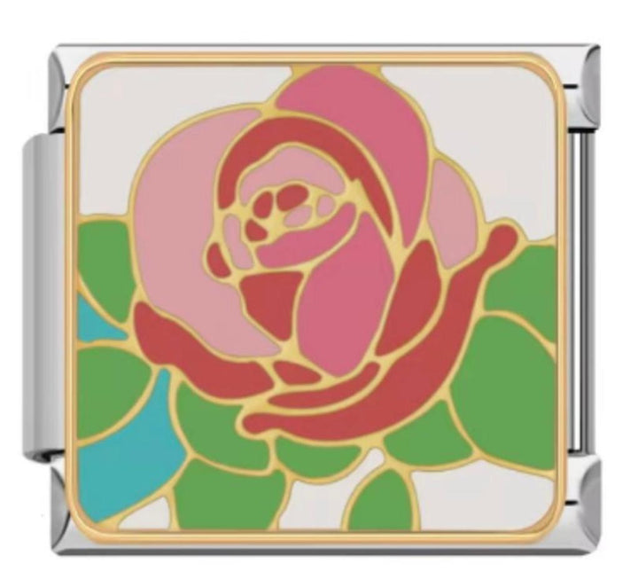 Charm Italiano Rosa Roja