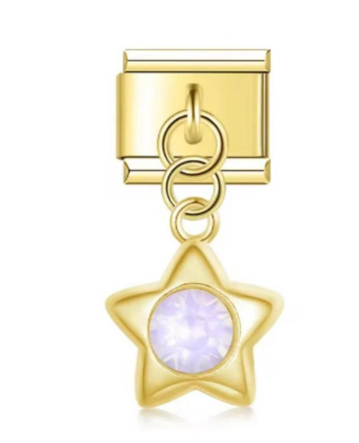 Charm Italiano Estrella Dorada Rosa