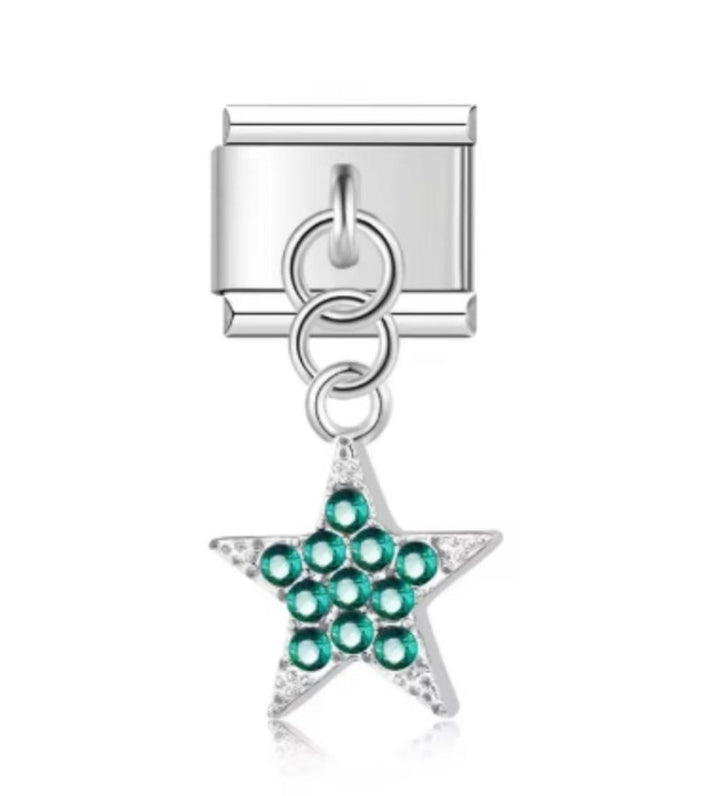 Charm Italiano Estrella Diamantada Verde