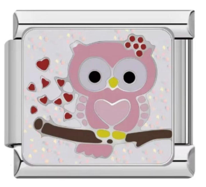 Charm Italiano Buho Rosa