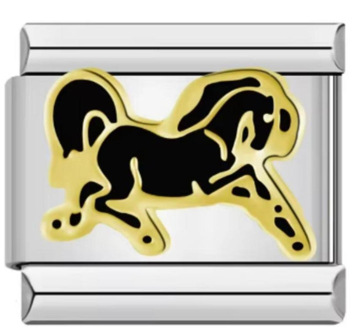 Charm Italiano Caballo Negro