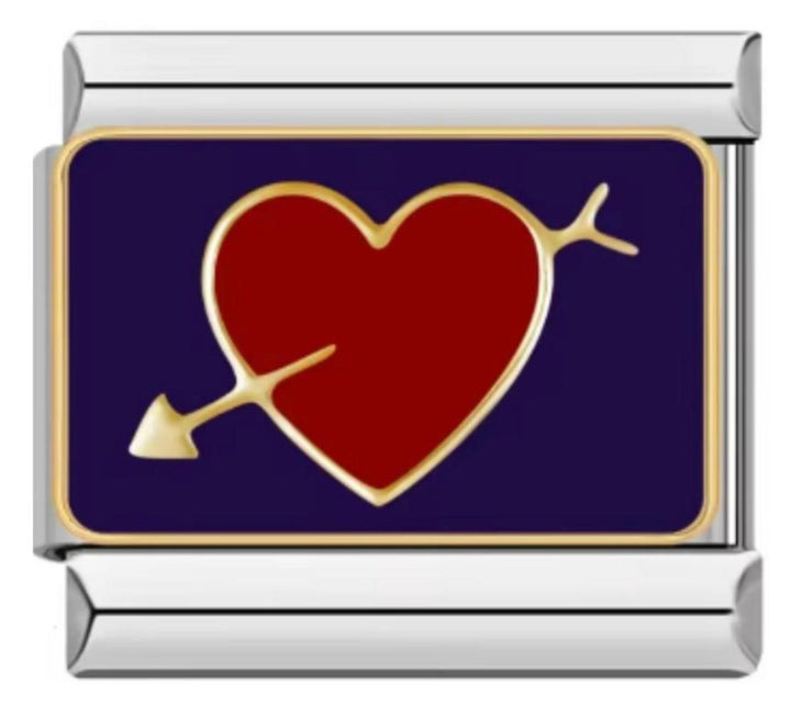 Charm Italiano Corazon Flechado Rojo