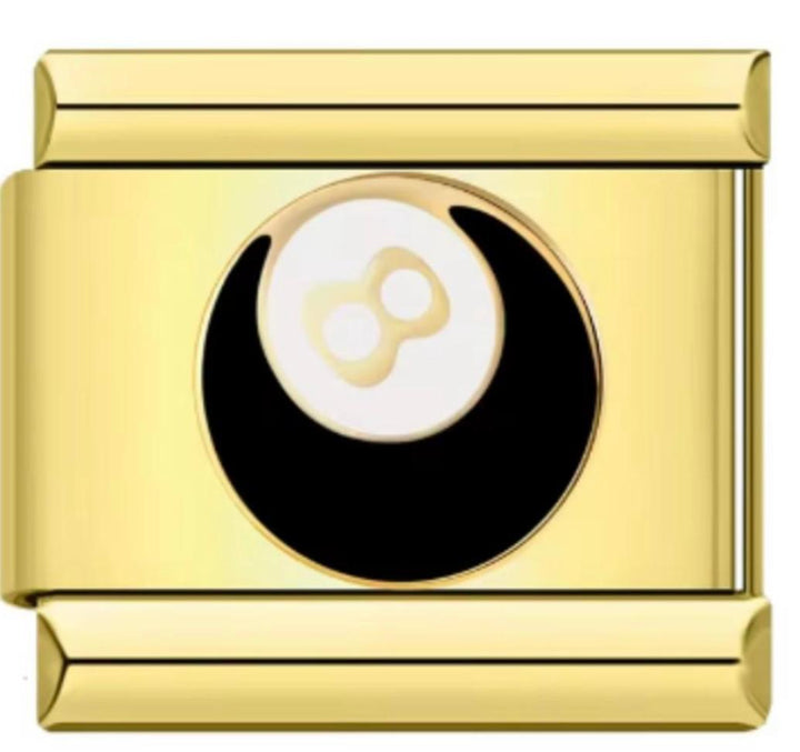 Charm Italiano Dorado Bola 8