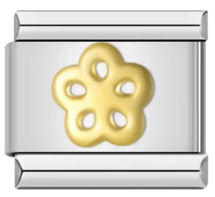 Charm Italiano Flor Borde Dorado