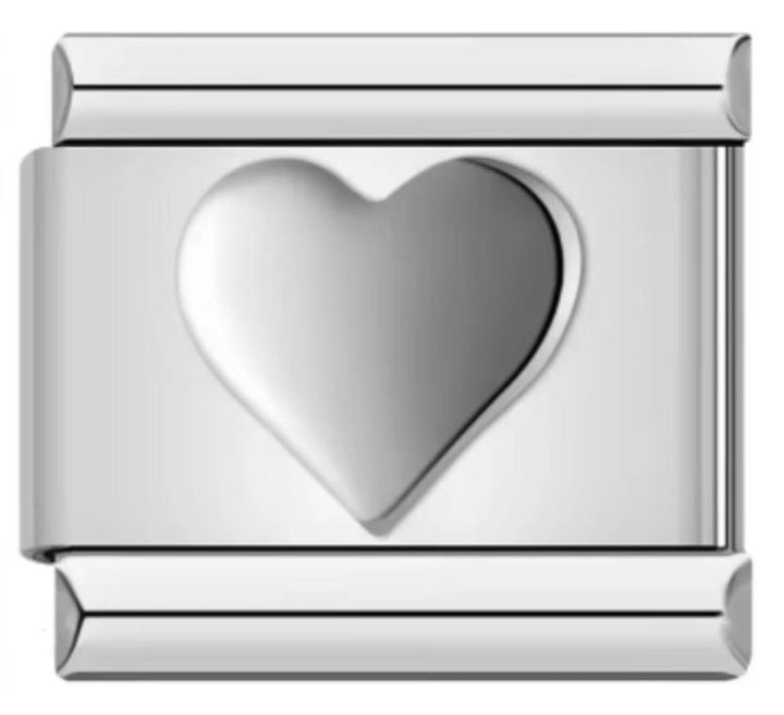 Charm Italiano Corazon Plateado