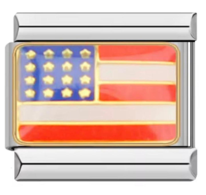 Charm Italiano Bandera De USA