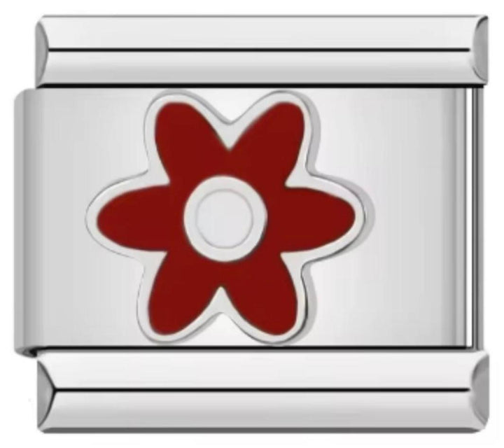 Charm Italiano Flor Color Roja