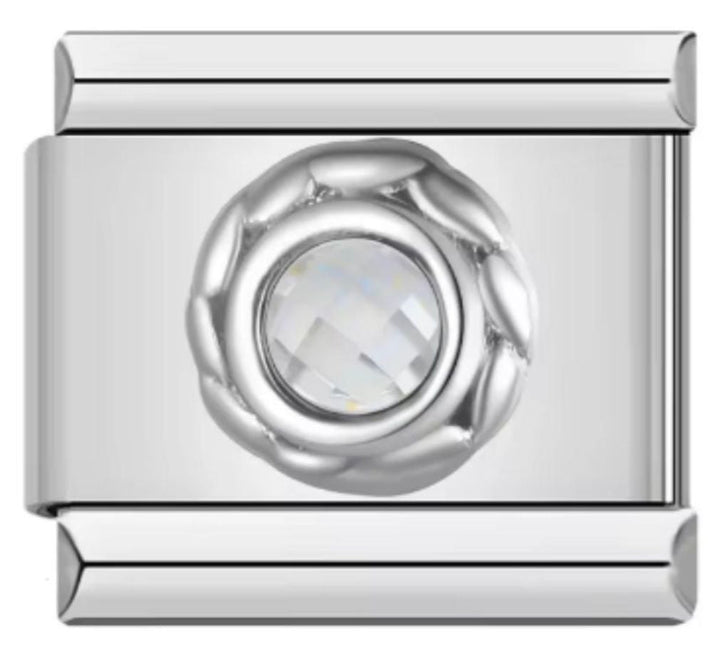 Charm Italiano Piedra Plateada