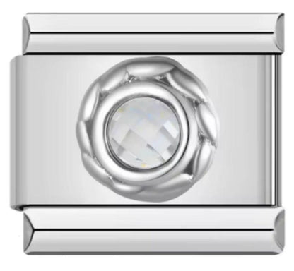 Charm Italiano Piedra Plateada