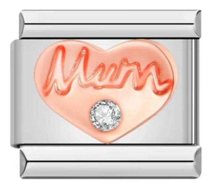 Charm Italiano Corazon Rosa Mom