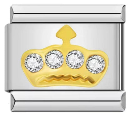 Charm Italiano Plateado Corona