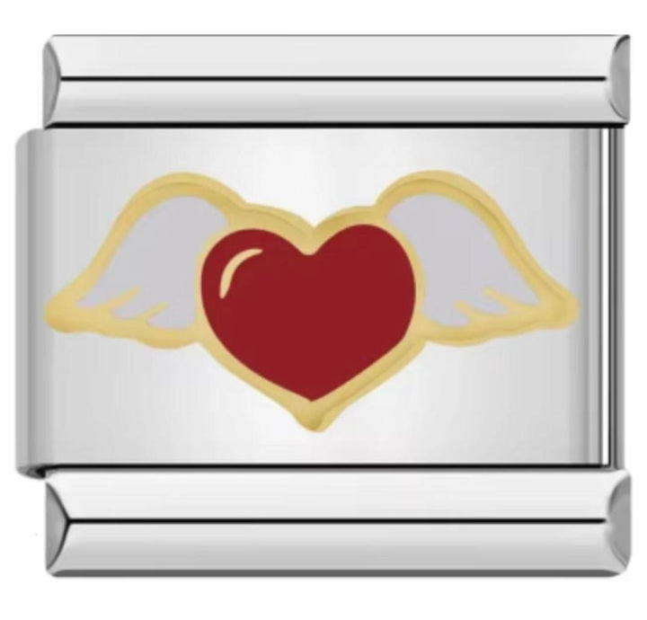 Charm Italiano Corazon Con Alas