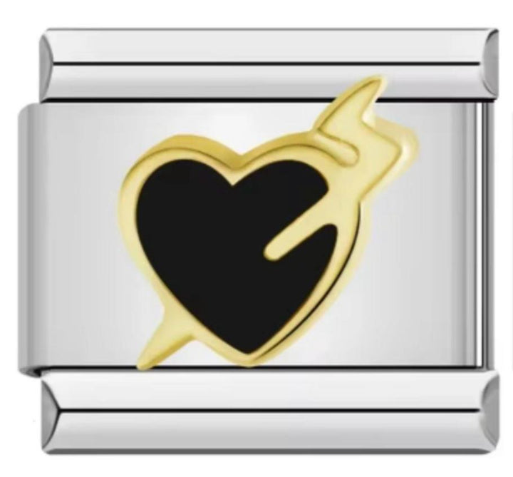 Charm Italiano Corazón Negro