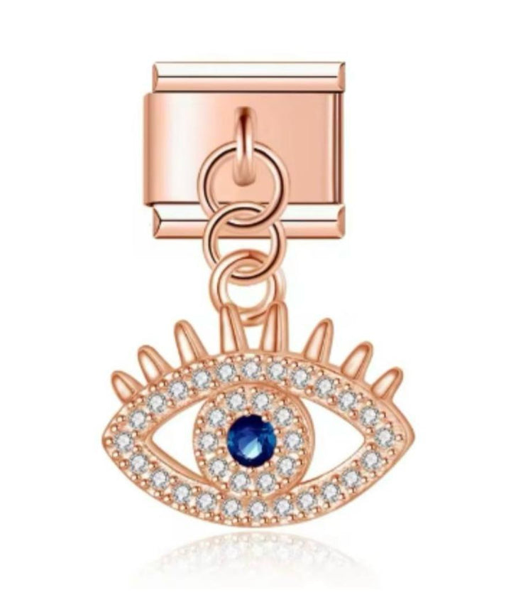 Charm Italiano Colgante Ojo de Horus Rosa