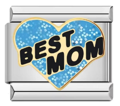 Charm italiano Best Mom Azul