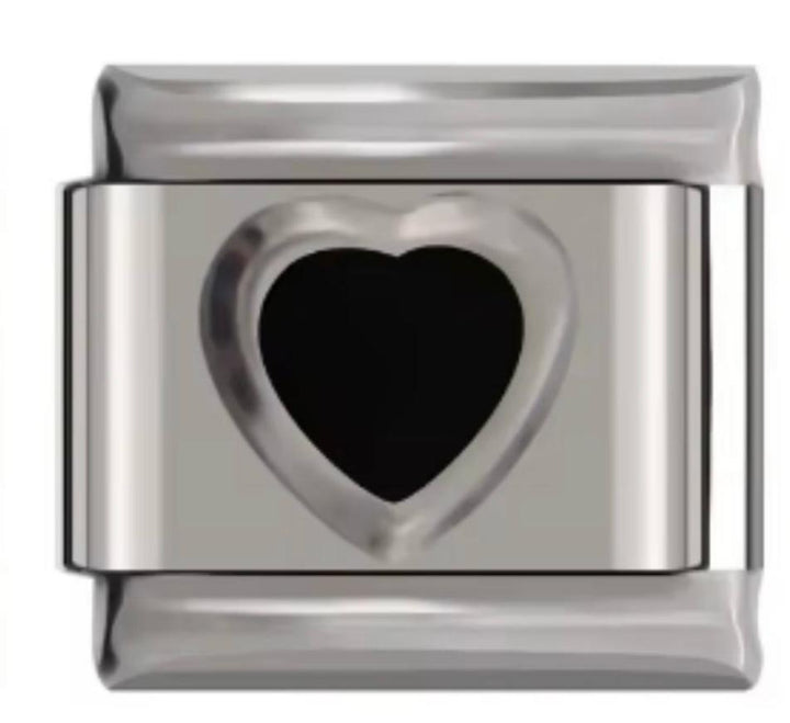 Charm Italiano Corazón Negro
