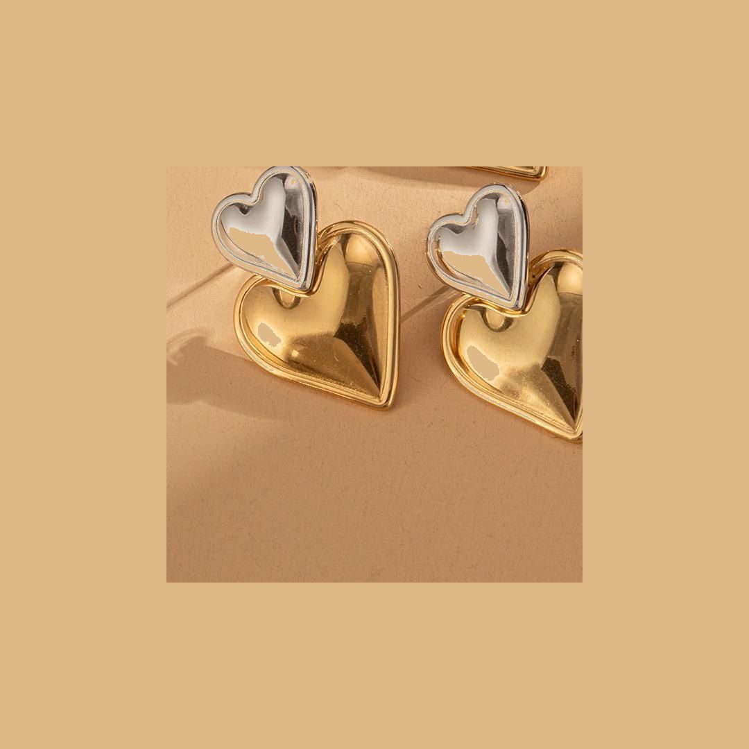 Aretes Doble Corazon