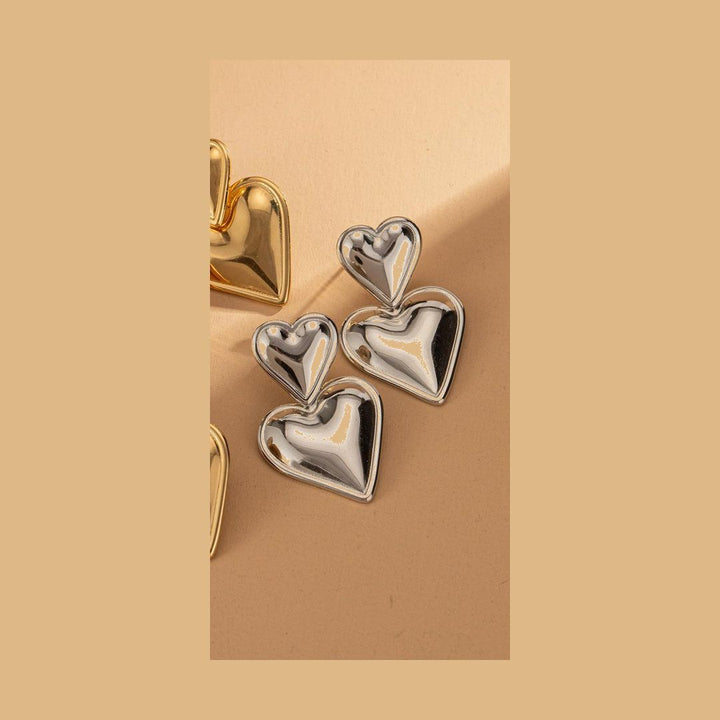 Aretes Doble Corazon