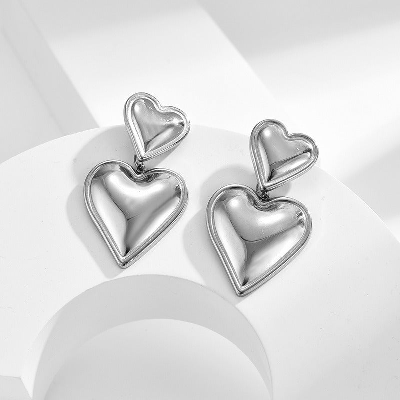 Aretes Doble Corazón