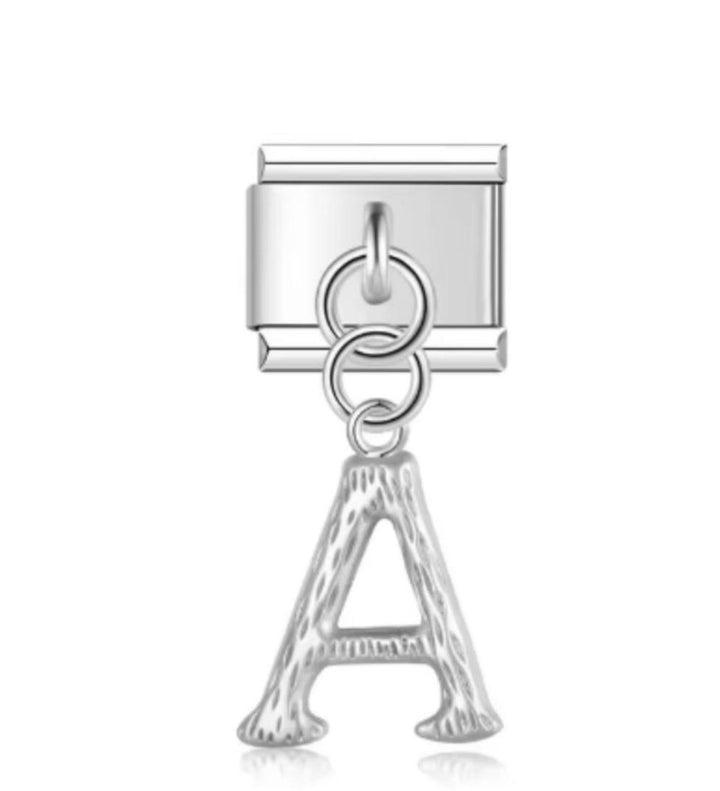 Charm Italiano Abecedario Plateado