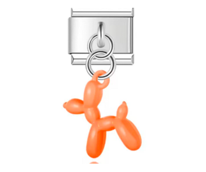 Charm Italiano Globo De Perro Naranja