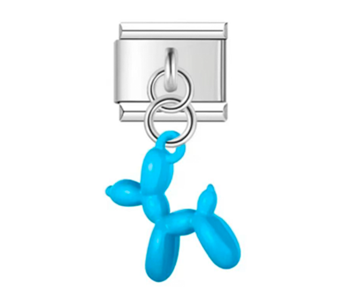 Charm Italiano Globo de Perro Azul